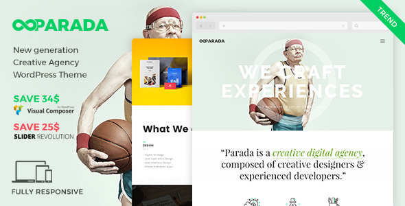 We are here again with our new item Parada Creative Agency & Portfolio template. New modern design layout builded on most popular HTML-CSS framework Bootstr