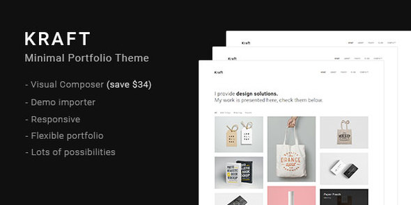 Description Kraft is minimal portfolio WordPress Theme. It can solve all your portfolio problems. It has many portfolio options that suits your needs. Features