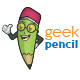 Geek Pencil Logo Mascot