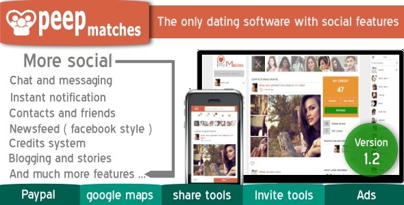 Peepmatches - Advanced php dating and social script