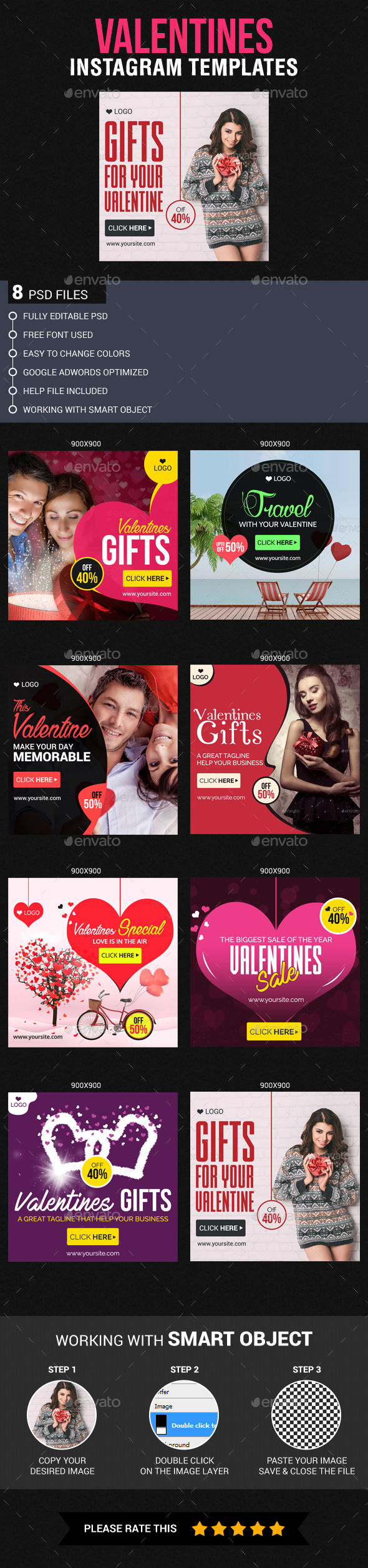 Valentines Instagram Templates