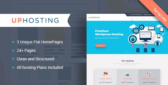 UpHost - Flat Hosting Template