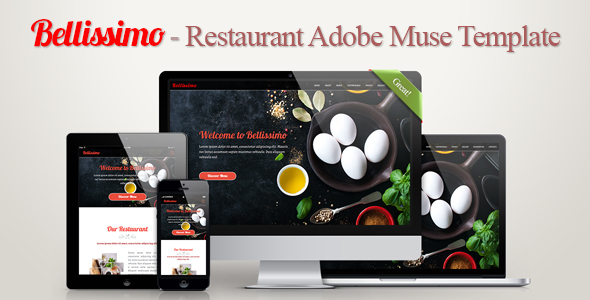 Bellissimo - Restaurant Adobe Muse Template