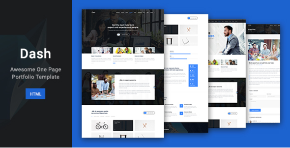 One Page Portfolio, Agency Creative HTML5 Template - Dash
