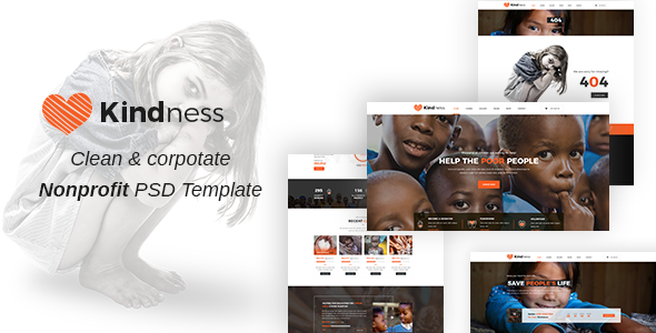 Kindness || Non-Profit, Charity & Donations PSD Template