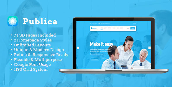 Publica PSD Template