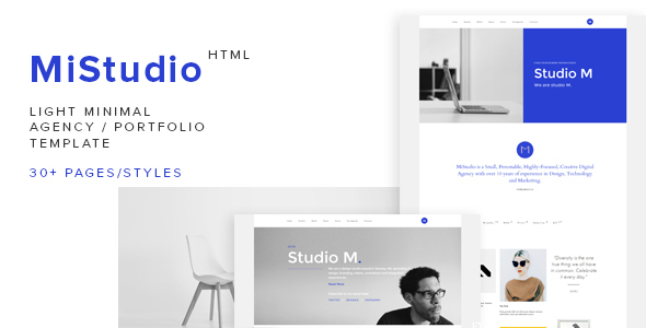 MiStudio - Light Minimal Agency/Portfolio Template