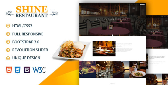 Shine | Restaurant ,Cafe HTML template