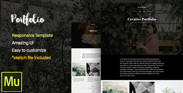 Portfolio Adobe Muse CC Responsive Template