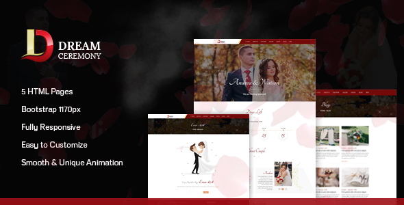 Dream Ceremony - Wedding HTML Template