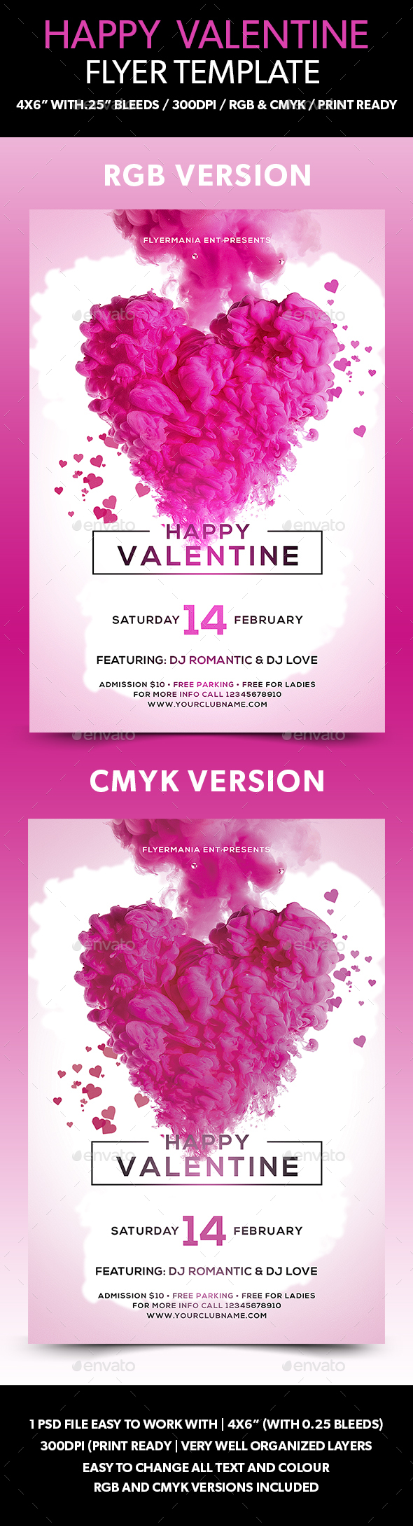 Happy Valentine Flyer Template