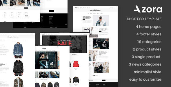 Azora - Ecommerce PSD Template For Fashion Store by KChi | ThemeForest