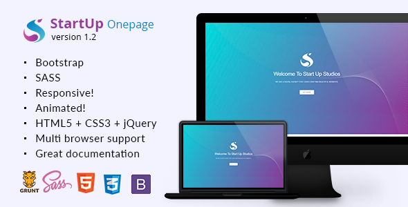 Startup - OnePage Responsive Startup Business Corporate Template