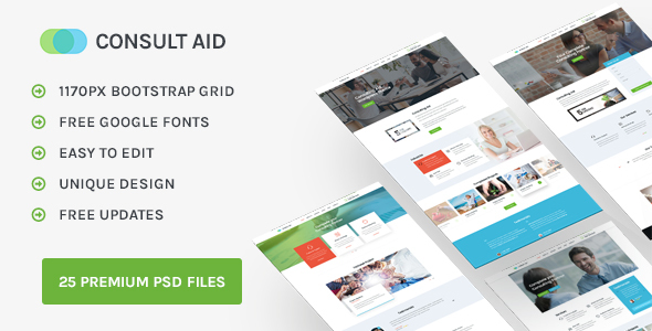 Consult Aid : Business, Consulting, Finance PSD template