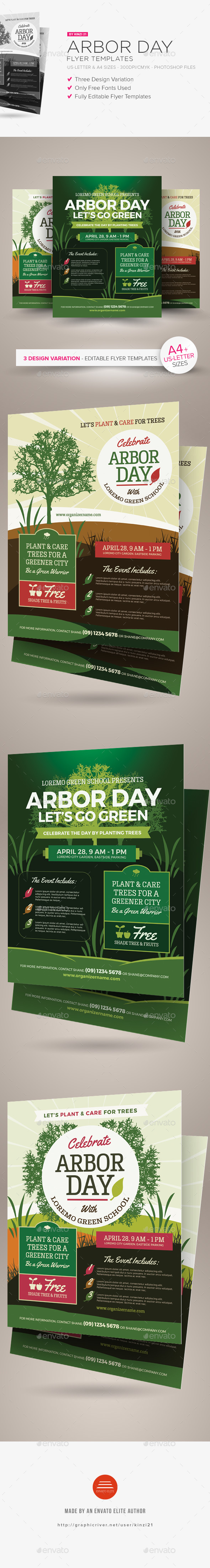 Graphicriver Arbor Day Flyer Templates 19373483