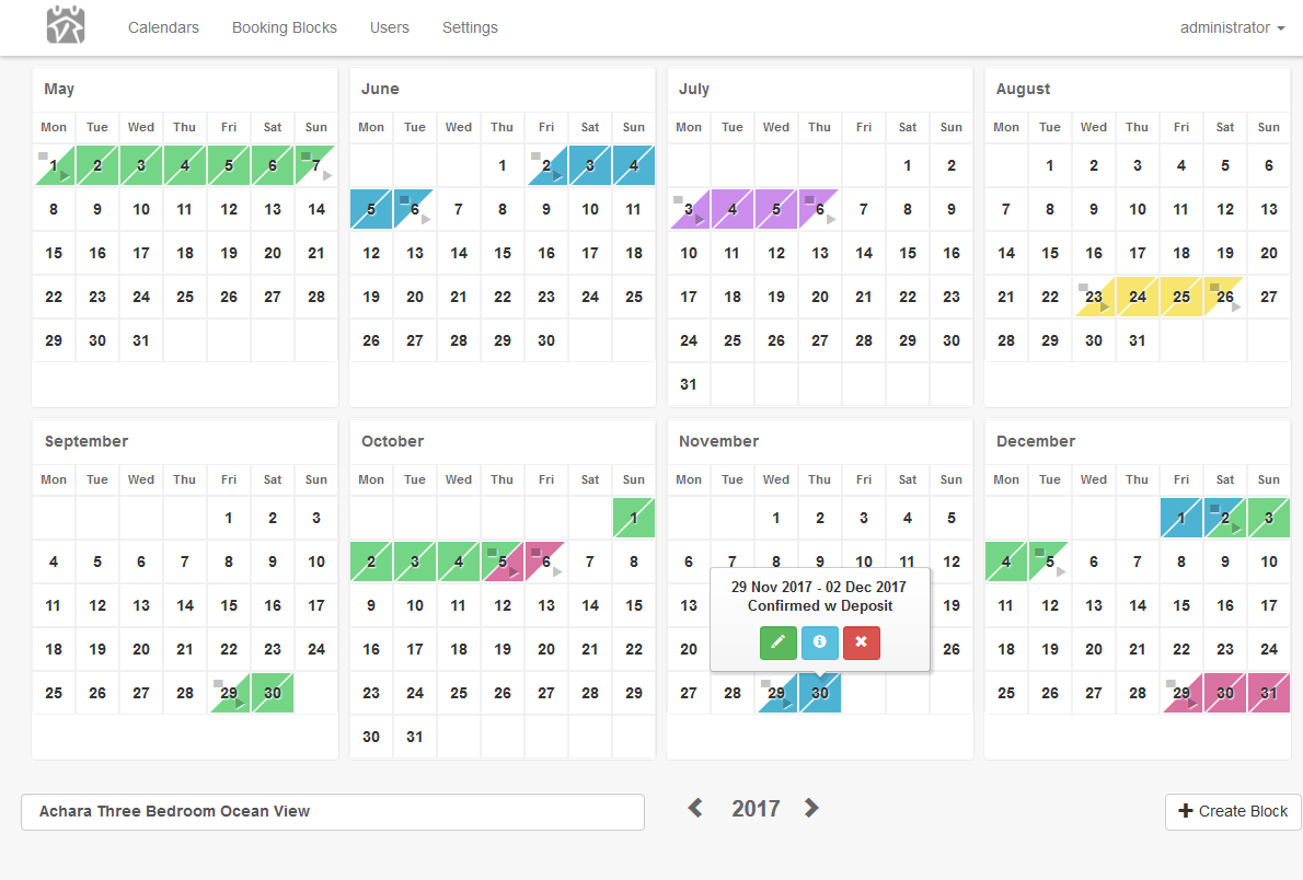 Vacation Rentals Booking Calendar by transinova | CodeCanyon