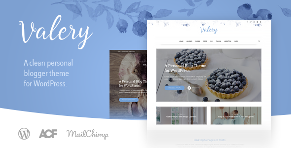Valery CD - A Personal Blog Theme for WordPress