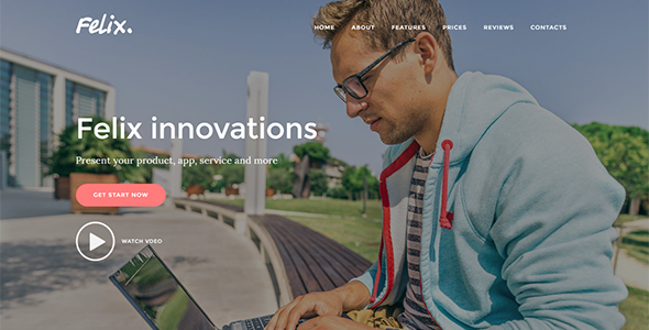 Felix. - App | Service | Product Landing Page Joomla Templat ...