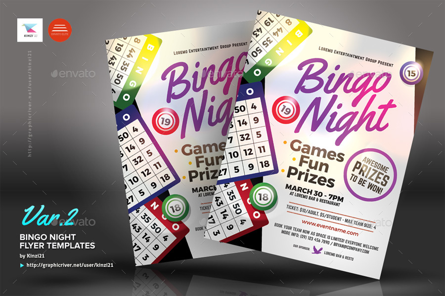 Bingo Night Flyer Templates by kinzi21 | GraphicRiver