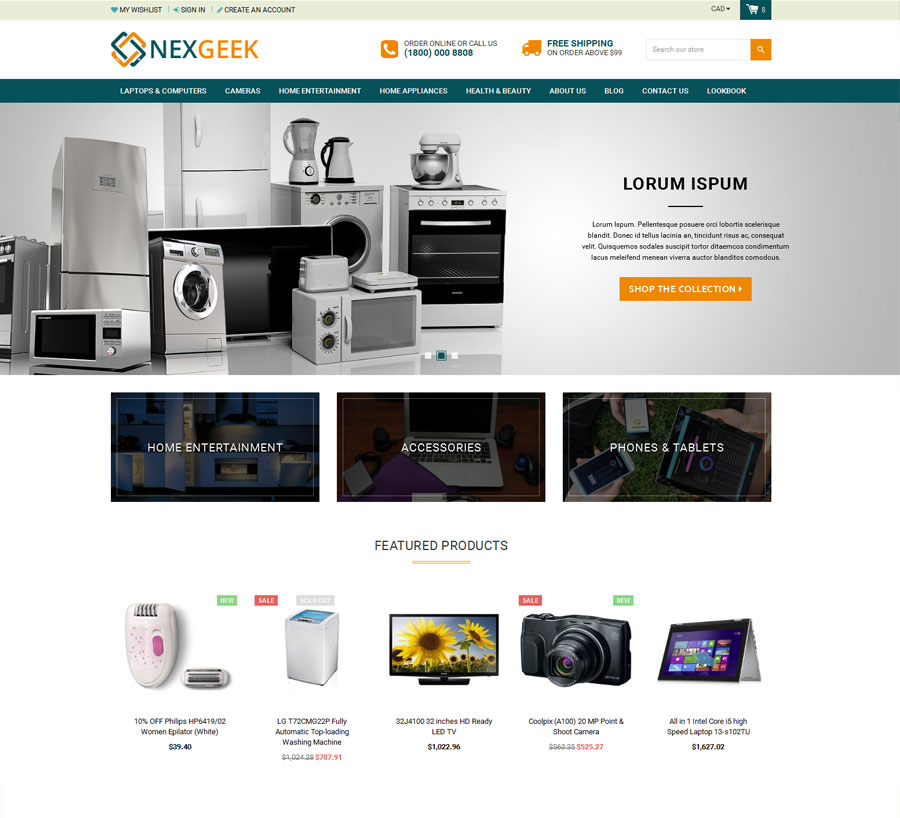 NexGeek - Multipurpose Responsive Shopify Theme by adornthemes ...