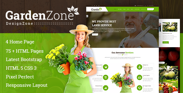 GardanZone: Gardning For Flowers,Fruits,Vagitable Planting & Landscaping Responsive Template