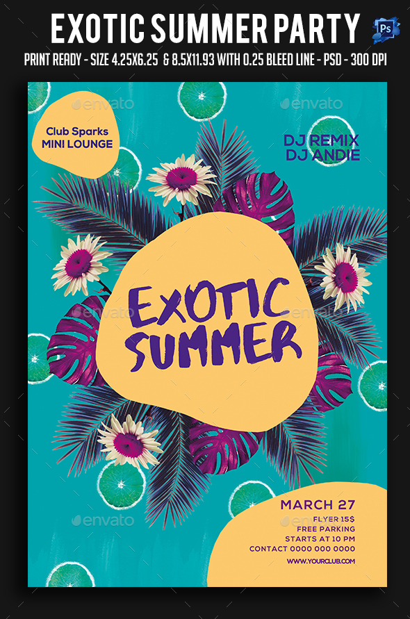 Exotic Summer Party Flyer