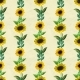 Seamless Pattern with Sunflowers