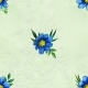 Seamless Pattern with Blue Flowers