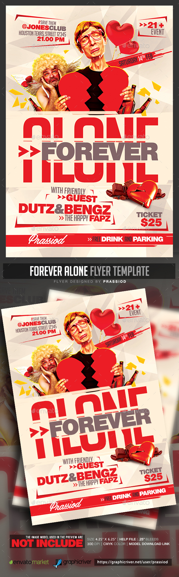 Graphicriver Forever Alone Flyer Template 19405444