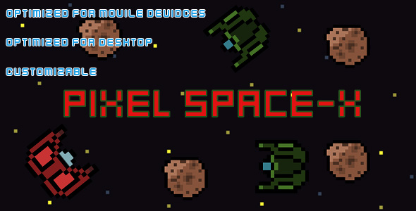 Pixel Space-X(HTML5 Game + Construct 2 CAPX)