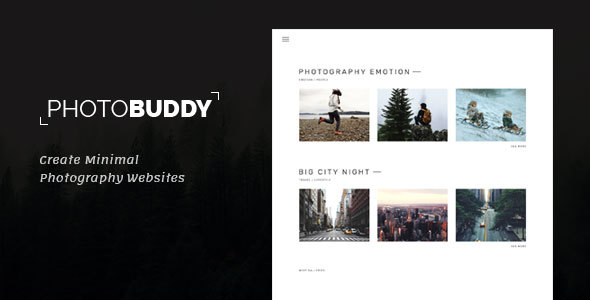 Photo Buddy - Photography, Portfolio, Minimal PSD Template