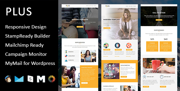 Plus - Multipurpose Responsive Email Template with Stampready Builder