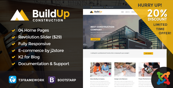 Buildup – Construction Joomla Template