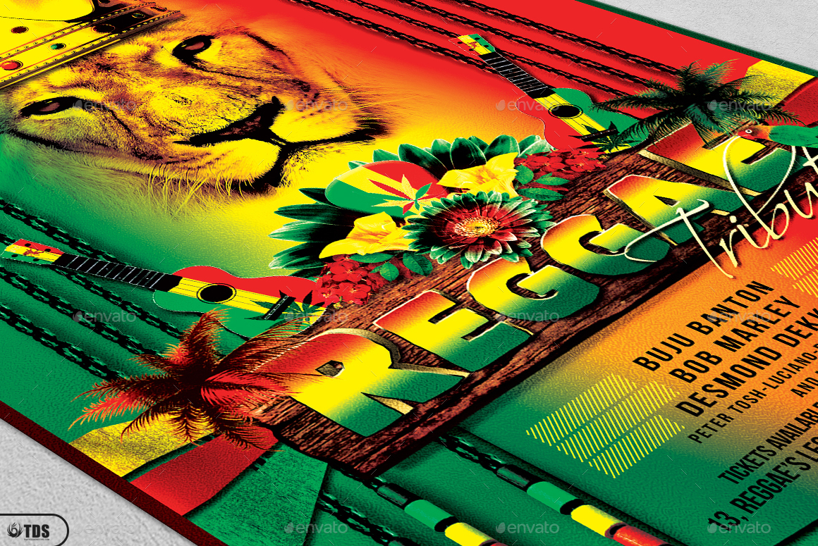 Reggae Tribute Flyer Template by lou606 GraphicRiver