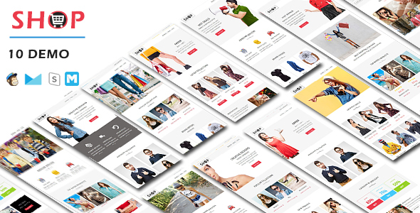 Themeforest SHOP - Responsive Shopping Email Pack with Stamp Ready Builder Access 19204861