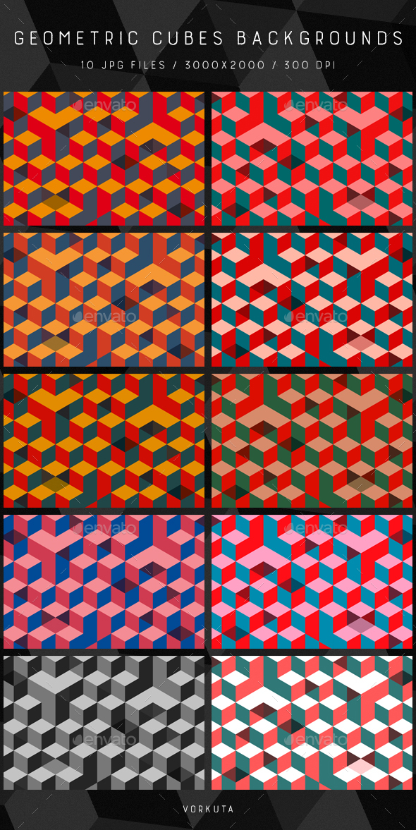 Geometric Cubes | Backgrounds