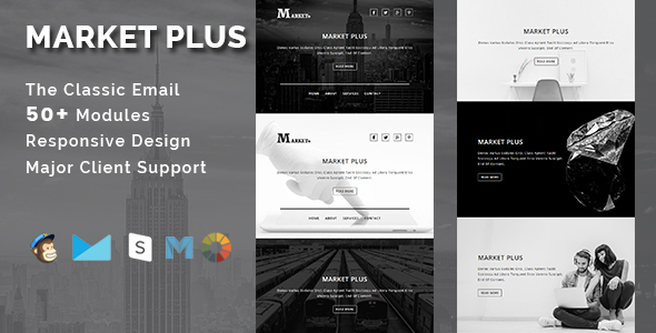 MARKET PLUS - Multipurpose Responsive Email Template With Stamp Ready Builder Access