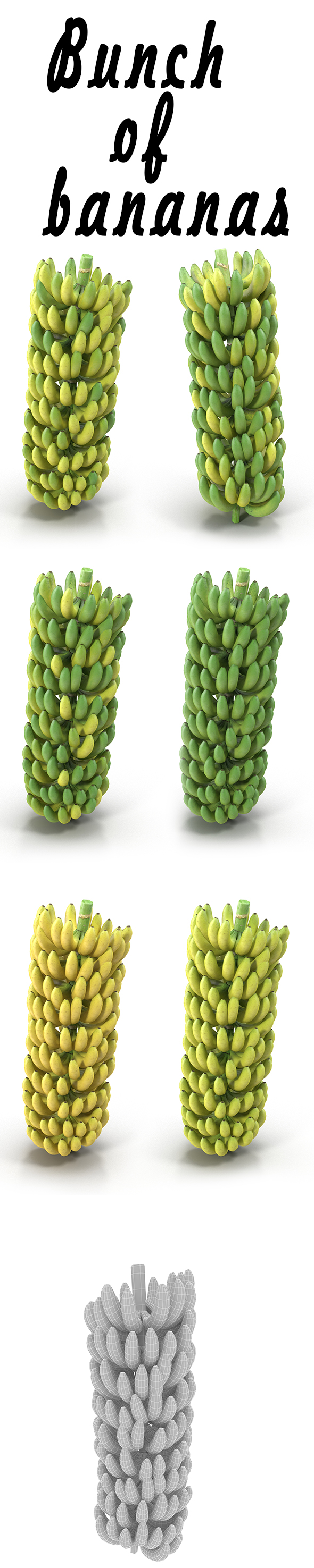 Bunch of bananas - 3DOcean Item for Sale