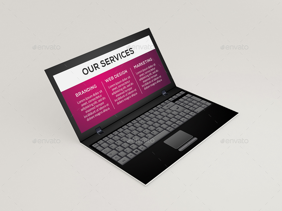 Laptop Business Card by axnorpix GraphicRiver