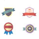 Banner and Ribbon Set Of Vector Illustration Style Colorful Flat Icons