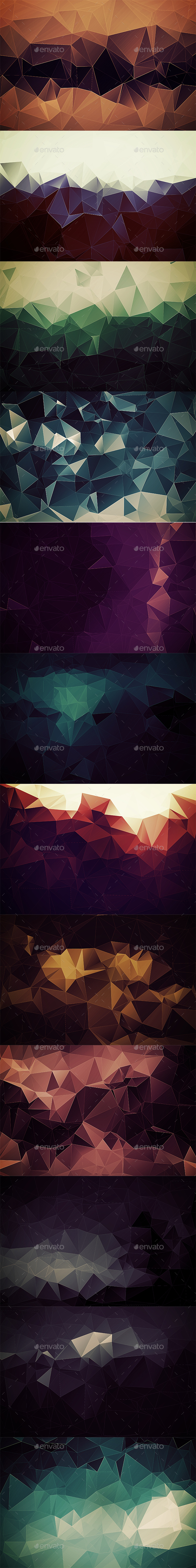 Abstract Polygonal Backgrounds Vol5