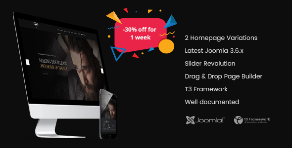 MenzSaloon - Barber & Salon Joomla Template by ithemeslab