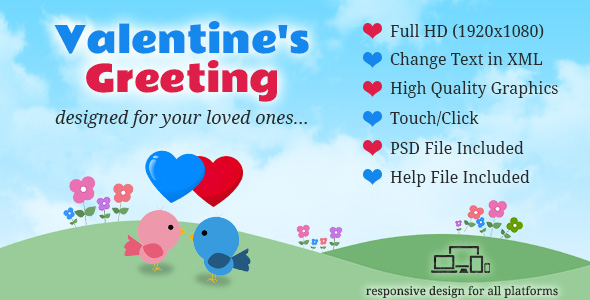 Valentine's Day Animated Greeting Card - with Music
