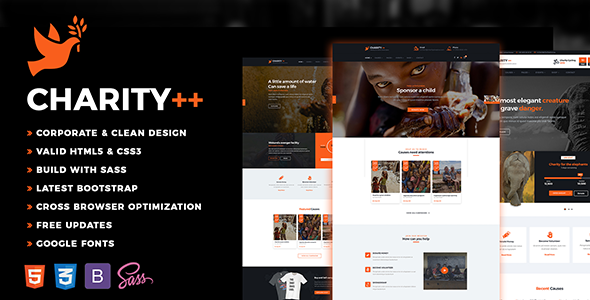 Charity Plus - Nonprofit, Crowdfunding & Charity HTML5 Template
