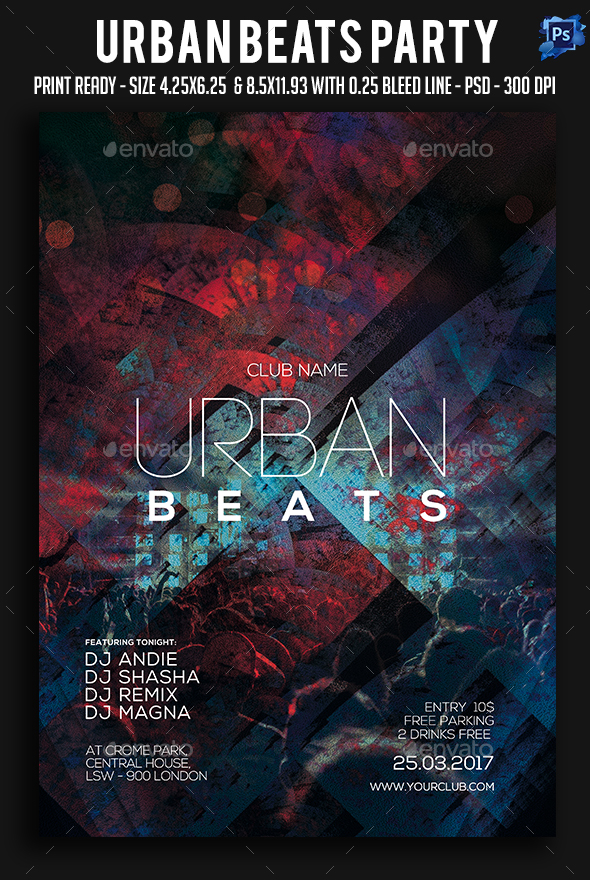 Urban Beats Party Flyer