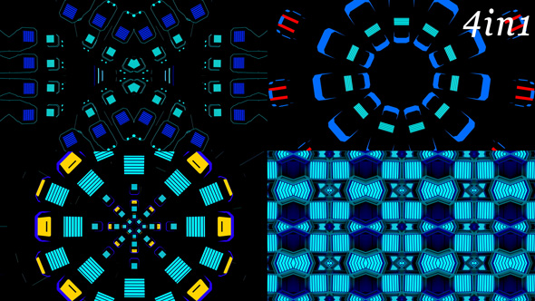 Videohive Reaktor - VJ Loop Pack (4in1) 19436587