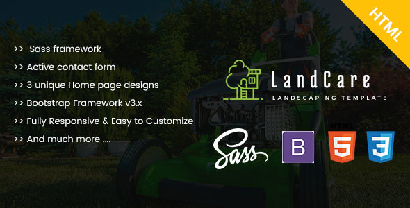 LandCare - landscaping, & Gardening HTML Template