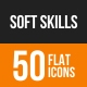 Soft Skills Flat Round Icons
