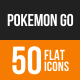 Pokemon Go Flat Round Icons