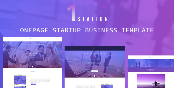 1STATION- One Page Startup Business Template
